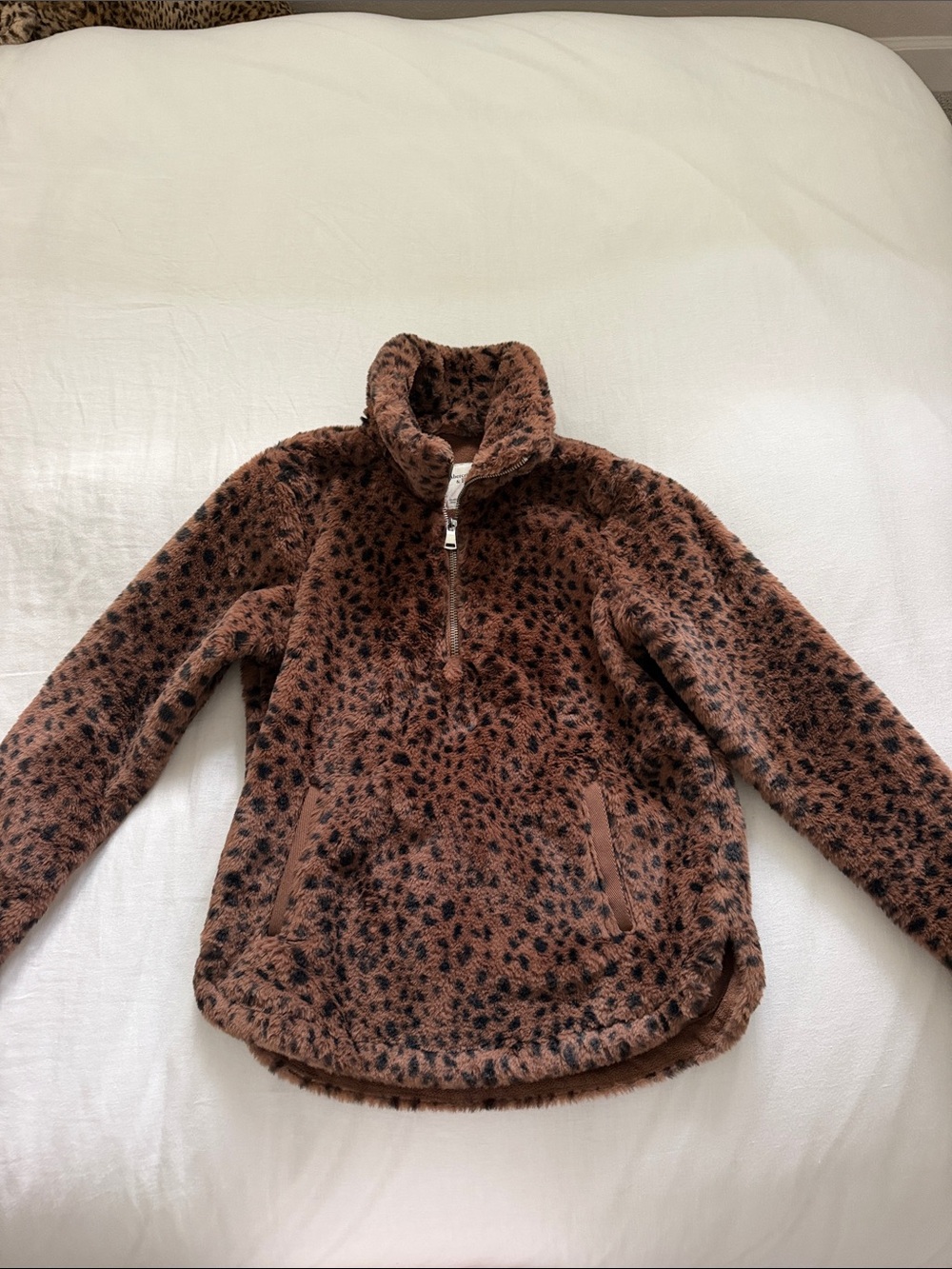 Leopard thick thermal pullover